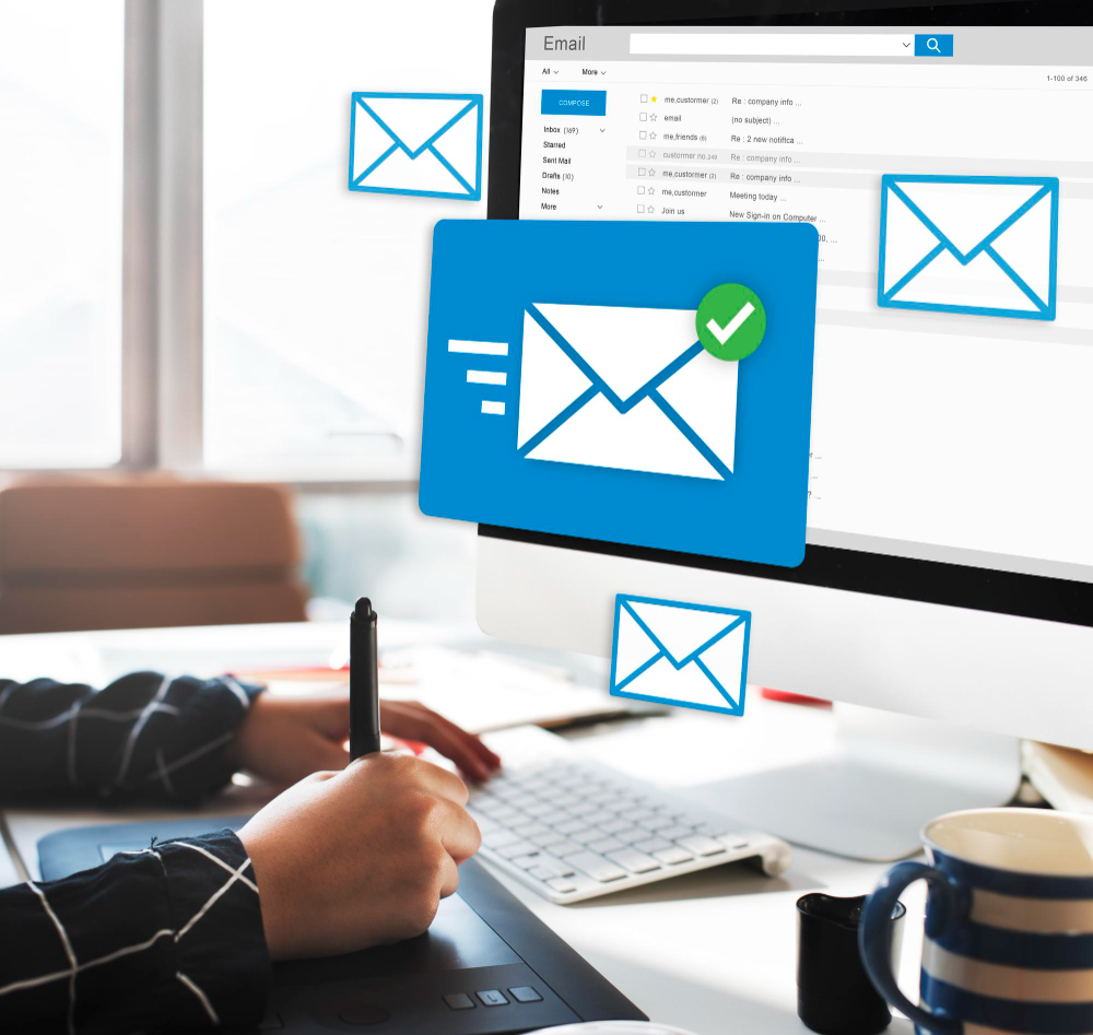 E-Mail Postfach Briefe und einen Computer